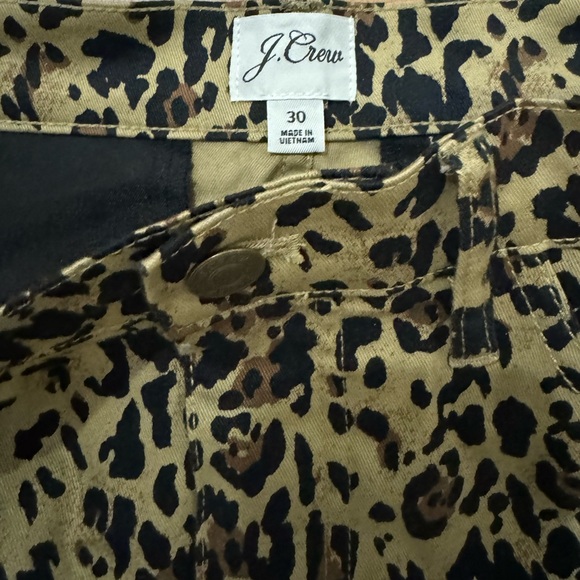 J. Crew leopard print crop Jean| size 30 - Picture 2 of 4
